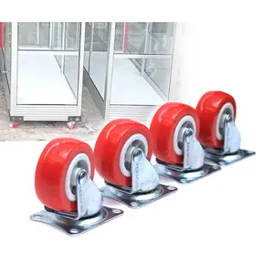 4PCS Roda PVC Hidup 1.5 Inch Roda Kastor Caster Etelase Gerobak Trolley Troli Kursi Rak
