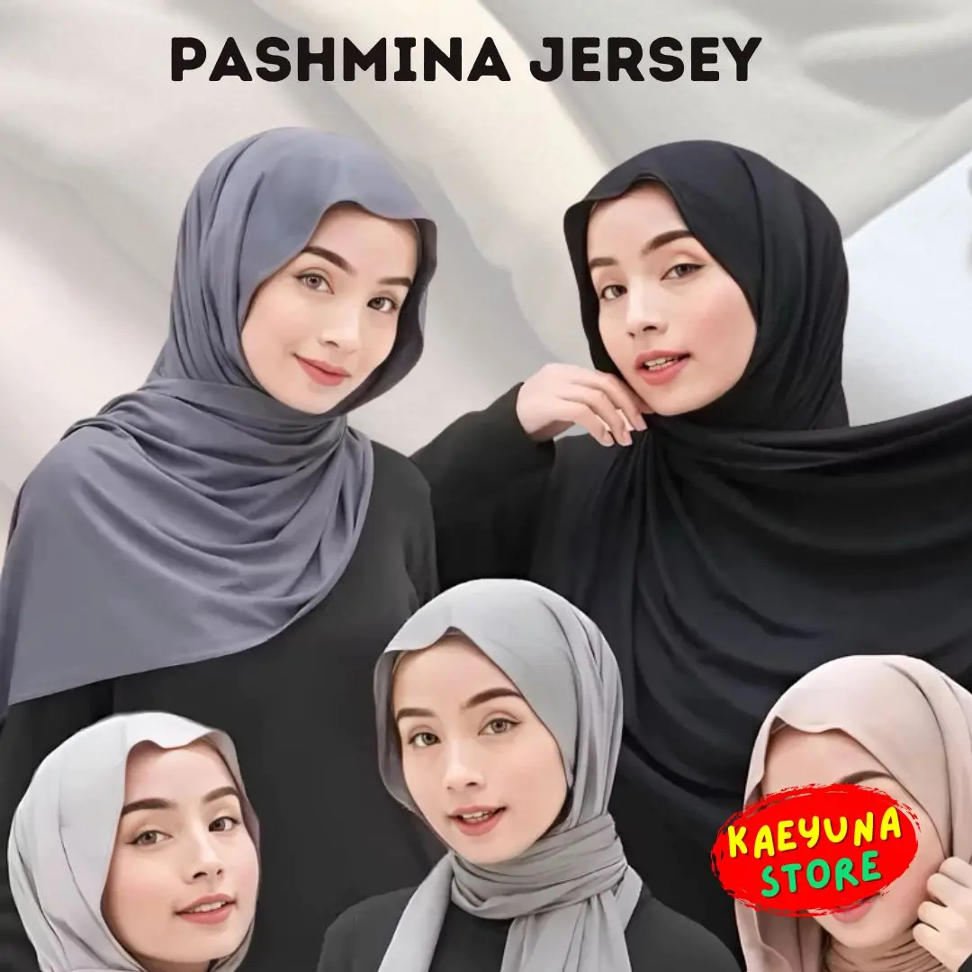 Kerudung Jilbab Pashimna Flow Jersey Menyerep Keringat