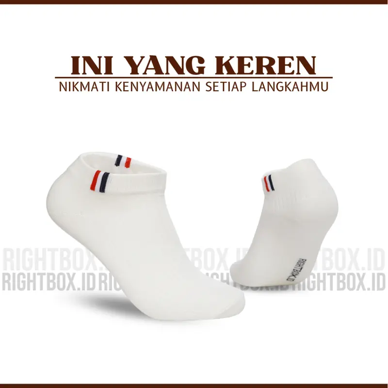 Rightbox ID  Kaos Kaki Motif Prancis  Pendek Semata Kaki  One Size Dewasa 1