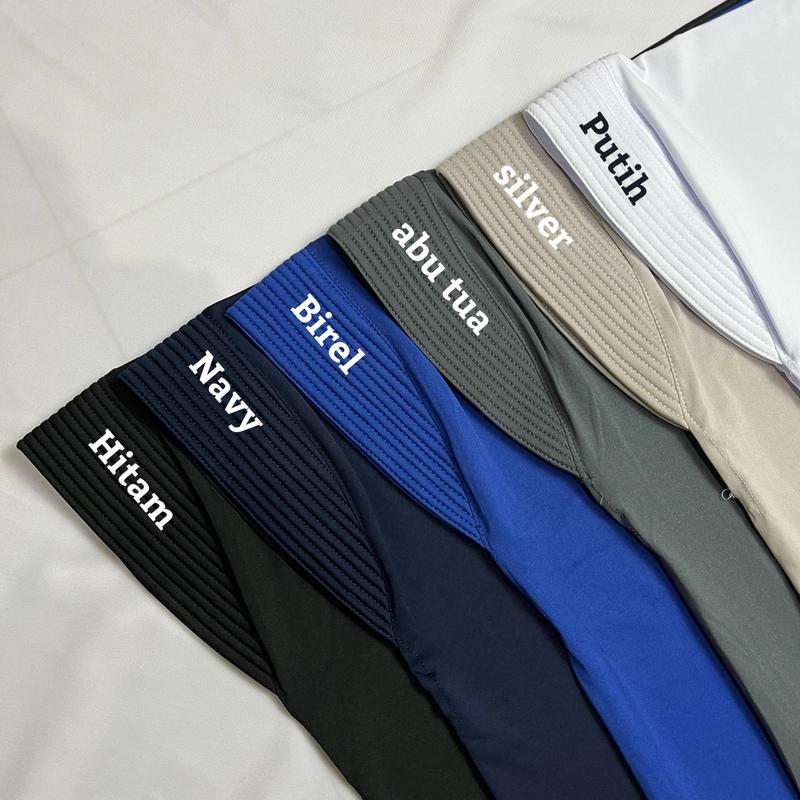 Paket Usaha Bergo Amira Jersey 7 Pcs Size L Polos Non Label - Bisa Pilih Warna - Coklat, Hitam Kerudung Busa Nyaman 5