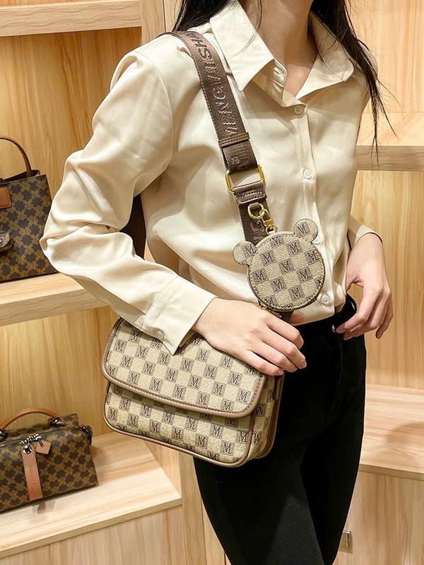 (Full Box) (Kèm Mini Bag) Mã 1206-3 - Túi Đeo Vai Nữ, Họa Tiết Monogram, Sang Trọng Thanh Lịch, Đựng Nhiều Đồ, Túi Đa Năng Đi Làm, Đi Chơi Dạo Phố, tui xach nu dep 2025