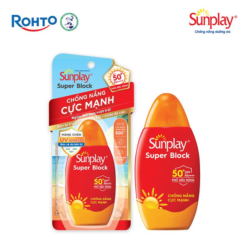  Combo 2 x Kem chống nắng dạng sữa cực mạnh Sunplay Super Block SPF 50+ PA++++ 70g 