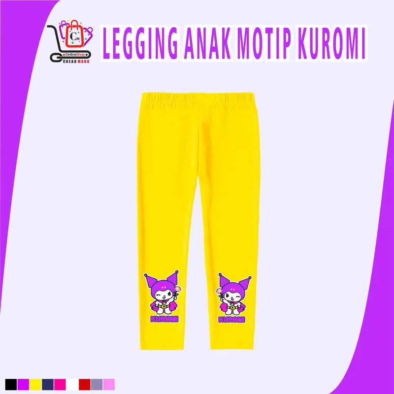 LEGGING ANAK KARAKTER KUROMI BAHAN SPANDEK/BALON LEMBUT MERAL 6