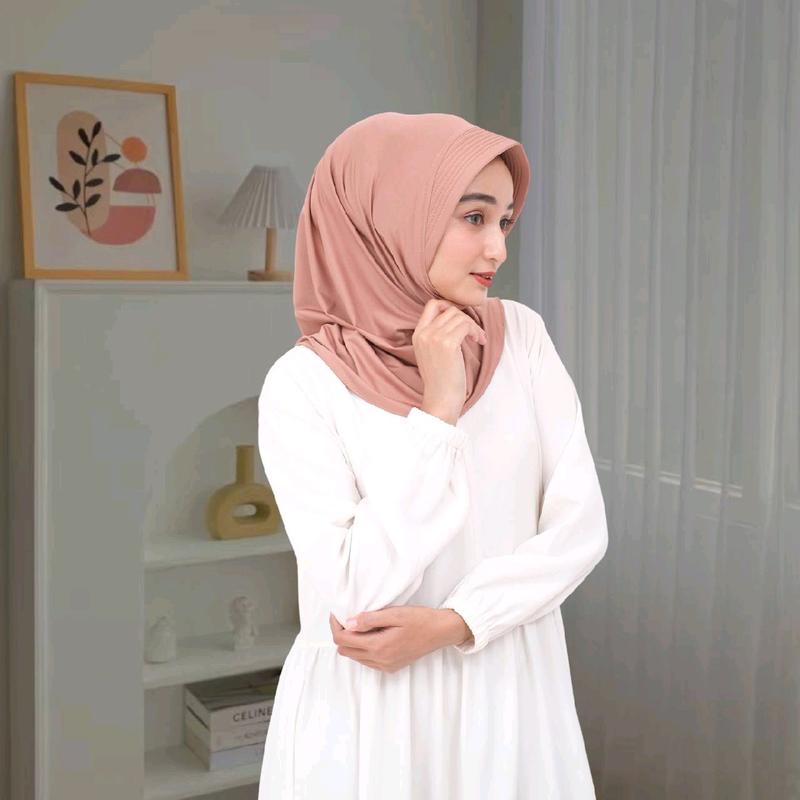 Hijab Sport Jersey Premium | Hijab Gym Yoga Jogging | Hijab Instan 4