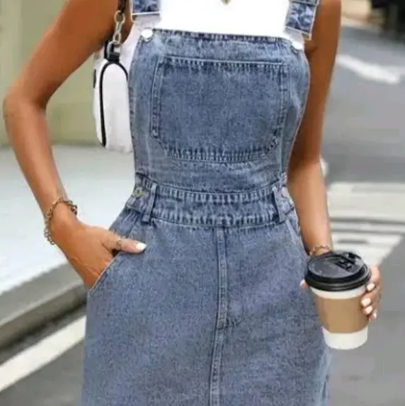 jumper dress denim high quality random designs korean style Womenswear  Overalls overall Nice terno teenagers pants baggy suit Women's Romper -  TikTok Shop Philippines