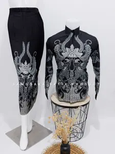 Batik couple / baju batik couple / batik set / batik lengan panjang / rok set / rok plisket