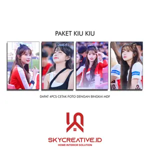 4PCS 10R 20X30 CETAK FOTO BINGKAI MDF Dinding Frame Dekorasi Bukan Musiman dinding Rectangle dinding