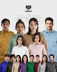 Gambar Kemeja Seragam Polos Pria Wanita 1 - Baju Lengan Panjang untuk Dinas/ PNS/ P3K/ ASN, Kerja Lapangan/ Proyek/ Operator - kk uniform - Kuning Mustard, XS dari KK Uniform Official Kab. Sukoharjo 1 Tokopedia