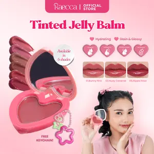 Raecca Tinted Jelly Balm - Rekomendasi Lipbalm Tinted Mencerahkan Bibir Gelap dan Menutup Two Toned Lips