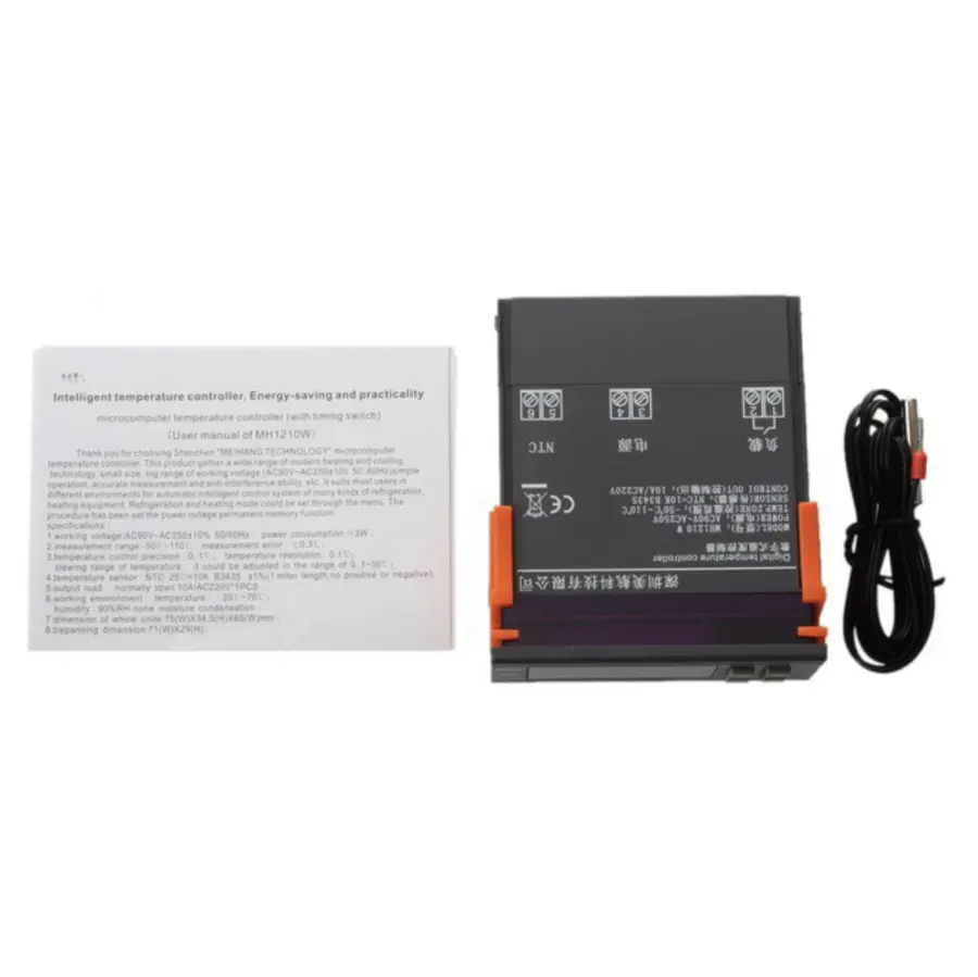 MH1210W 90V-250V A Digital Temperature Controller ElectronicThermostat Ac Cable