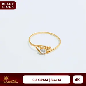 Cincin solitaire mata ulir love SM 6k/300