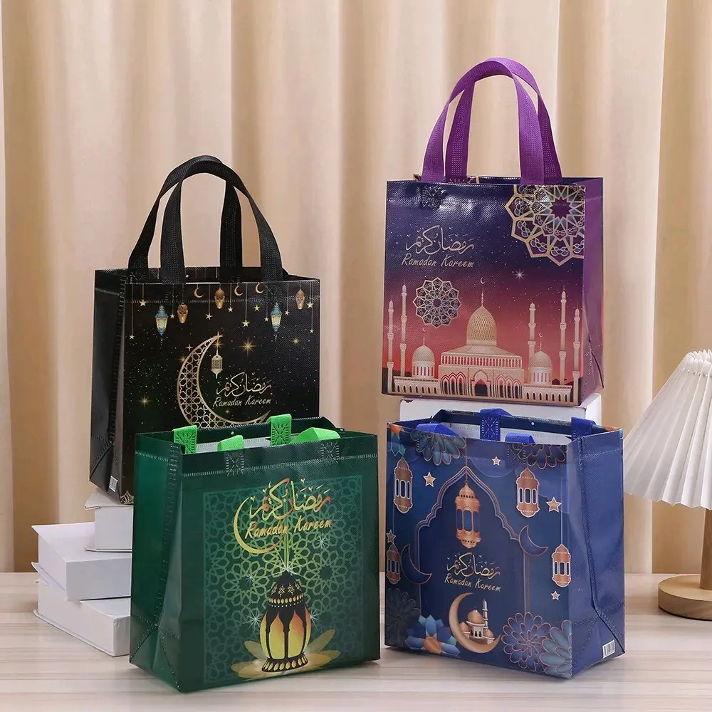 Satuan- Tas Lebaran anti air non woven/Tas goodiebag Idul Fitri Lebaran Ramadhan laminasi non woven anti air Plastik