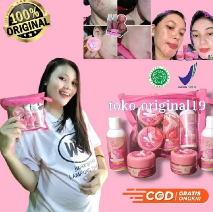 WSP Glow Skincare new wsp kemasan baru - Krim Siang, Krim Malam, dan Toner untuk Kulit Sehat bpom skincare brightening glass skin facial paket flek anti