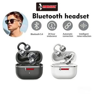 Mohawk Earbuds Kualiti Suara HD dengan Stereoscopic Sound & Pengurangan Bising untuk Bermain Game & Muzik Hi-Res Audio Comfortable Ear Clip Clip-On Bluetooth Earphones