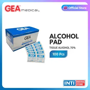 GEA - Alcohol Pad 70% Isi 100pcs | Tissue Alkohol Tisu Antiseptik