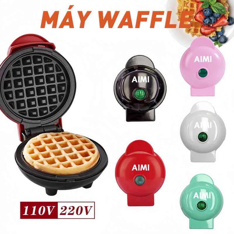 AIMI máy làm bánh waffle Máy nướng bánh mì làm bánh sandwich bánh quế bánh quế đỏ tổ ong.