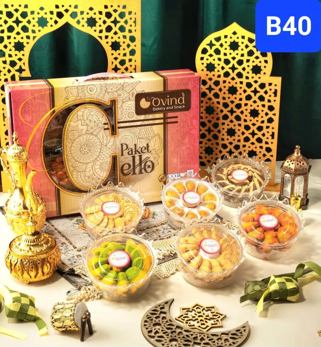Paket 6 Toples Bulat isi Nastar, Kue Putri Salju, Kue Sagon Susu, Kue Choco Salur, Kue Coffee Caramel dan Kue Orange Butter Milk