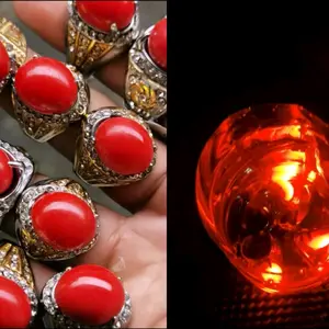 Cincin Pria Merah Menyala gimmick Hadiah    Rings hidup dalam air