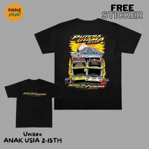 Kaos JetBus Rahma x Aprilia Putera Utama Baju Bus Mania Anak Laki Laki 2-15th Free Sticker Distro Combed 30s