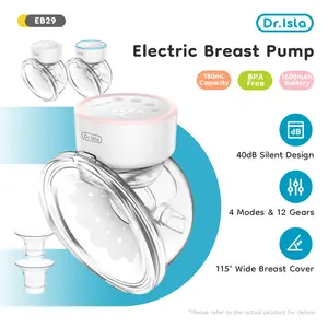 【Gratis】Dr.isla Wearable Pompa Asi Bebas BPA 4 Mode + 12 Level Corong Sesuai Payudara Anti Bocor & Mudah Dibawa EB29
