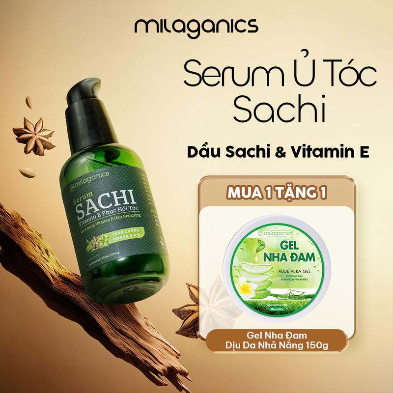 [MUA 1 TẶNG 1] Serum Dưỡng Tóc Hỗ Trợ Phục Hồi Tóc Sachi Vitam E MILAGANICS OMEGA 3-6-9 Chăm Sóc Đuôi Tóc Khô Xơ Tinh Dầu Phục Hồi Tóc Giữ Nếp Dưỡng Tóc Mềm Mượt Chăm Sóc Tóc Hư Tổn Khô Xơ Tinh Chất Dưỡng Tóc Sấy Uốn Nhuộm Dầu Dưỡng Sấy Tóc Nữ Women Argan