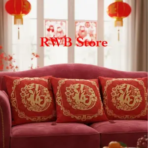 RWB Store Sarung Bantal Sofa Imlek Nuasa Imlek Desain Unik Tambah Sentuhan Tradisional Dan Menarik Untuk Rumah Atau Hadiah Spesial
