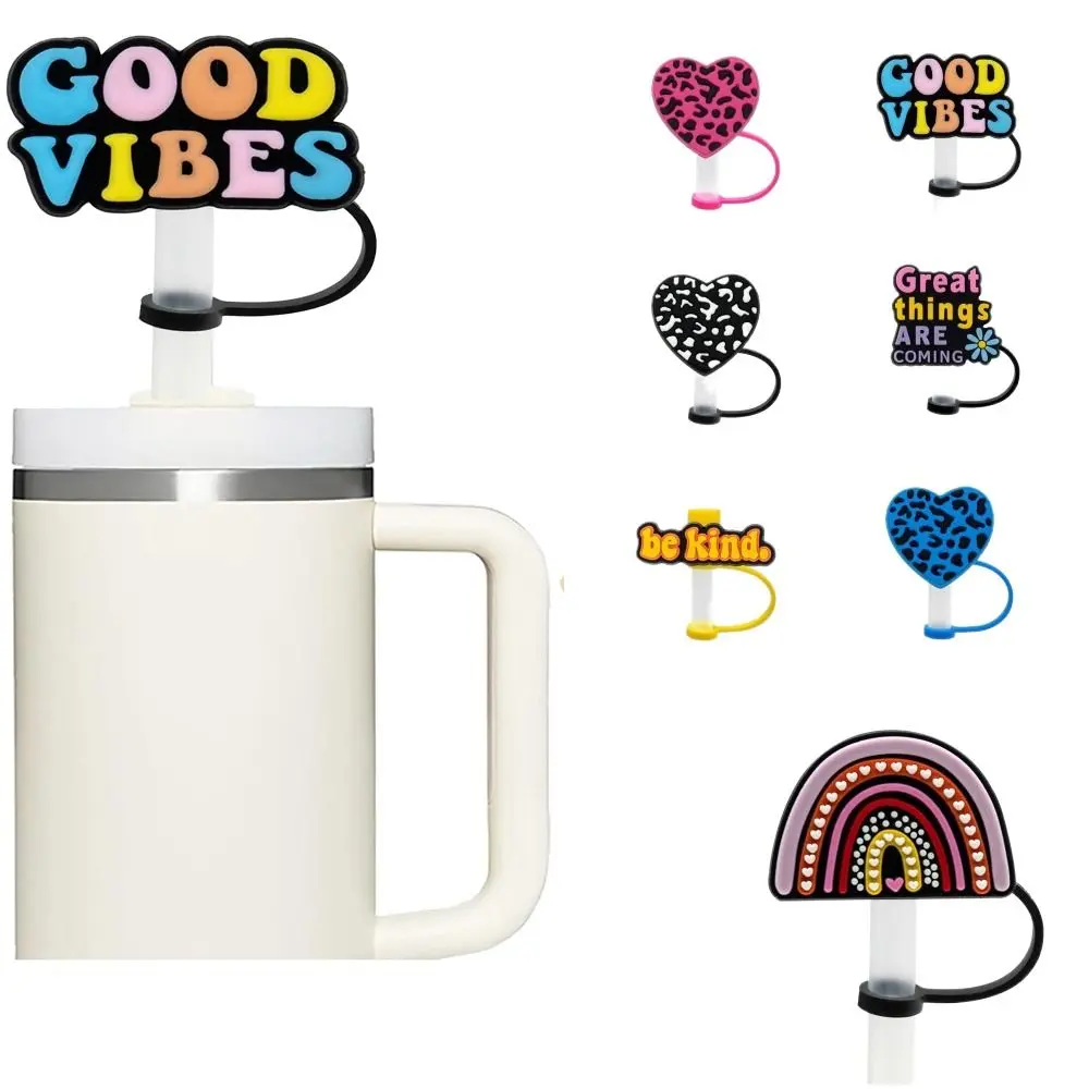 Leak Stopper Cute Drinking Straw Cap Cartoon Soft Silicone Straw Plug Straw Toppers Reusable Spill Proof Stopper For Stanley Cup