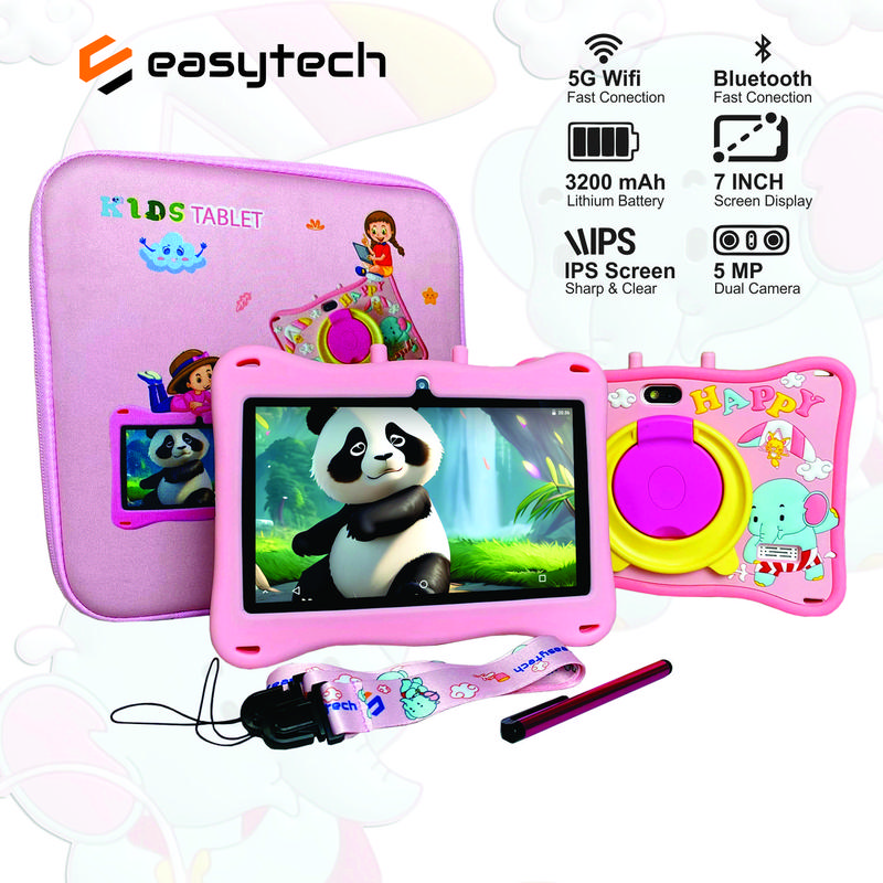 Tablet Android Anak Easytech E13 / Tablet Android Belajar Edukasi Anak Layar Sentuh Edukasi IPS Screen 7 inch WIFI Hotspot Kids Pen Toy paket  tablet 3