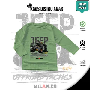 Kaos Anak Lengan Panjang Umur 3-12 Tahun Baju Anak Laki Laki Cotton Combed Premium Fashion