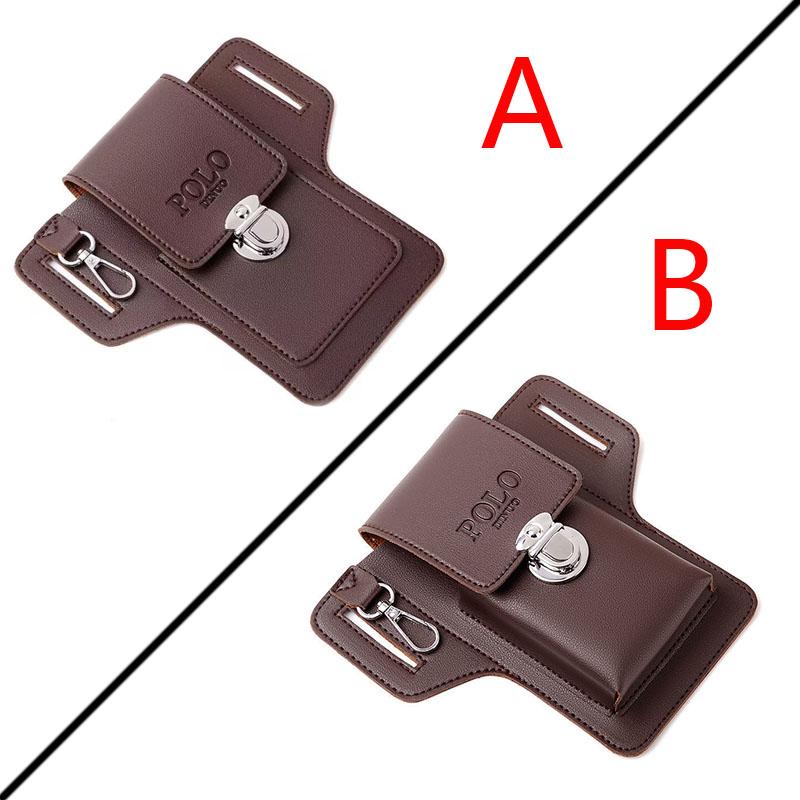 Túi Đựng Điện Thoại Đa Chức Năng, Thời Trang, Cỡ Nhỏ Thích Hợp Cho Nam, Có Thắt Lưng Và Ngăn Đựng Thẻ, Túi Đựng Thắt Lưng Nam, Túi Đựng Điện Thoại Di Động Thích Hợp Cho Nam Giới, Túi Bao Da Điện Thoại, Túi Đeo Hông, Gói