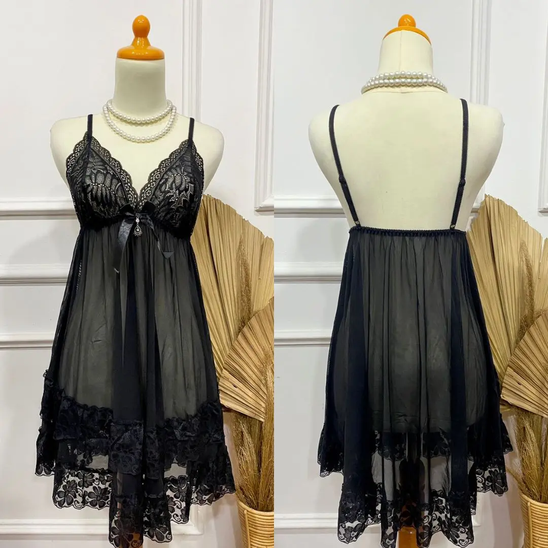 LindaGalz Pakaian Tidur Wanita 1166 B Lingerie Dress Babydoll Lingeri Big Size Jumbo
