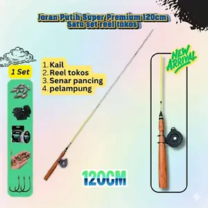 Joran Putih Super Premium lentur 120cm New Arrival