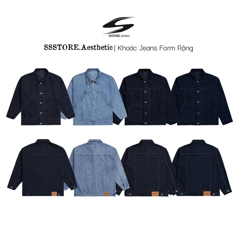 [Sản Phẩm Mới] SSSTORE.Aesthetic | Áo Khoác Jeans Túi Rộng Form Unisex - Basic Local Brand Nam Nữ