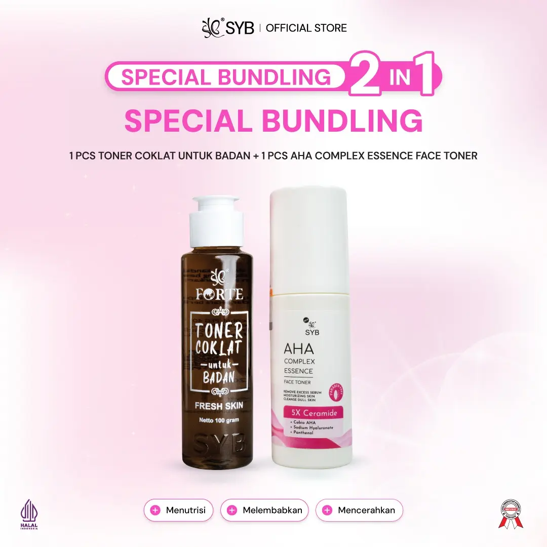 1pc AHA Complex + Toner Coklat 100ml