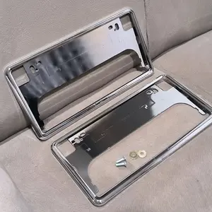 Frame plat nomor jdm ukuran 33x16cm bahan plastic abs warna chrome