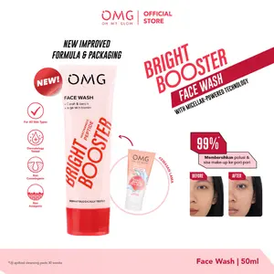 OMG Oh My Glow Bright Booster Face Wash 50ml & 100ml - Tone Up Face Wash