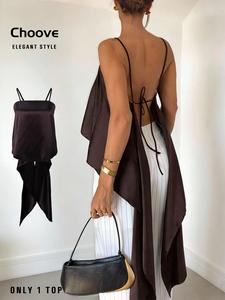 Vestido elegante de satín para mujer sin espalda con tirantes, diseño de ajuste holgado y tirantes ajustables, perfecto para ocasiones casuales y formales