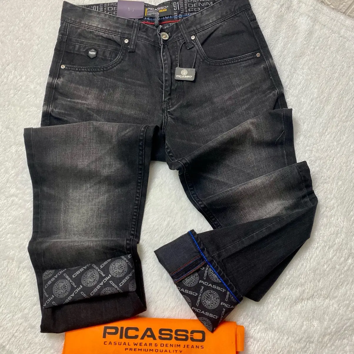 Celana Picasso Jeans Slim Fit Berkualitas Tinggi PICASSO Original Non Streach, Denim 27-38, Panjang Penuh dan Nyaman
