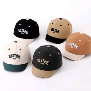 Topi Anak Boston untuk Perempuan dan Laki-Laki Usia 1-4 Tahun - Bayi Bepergian Brown Baseball
