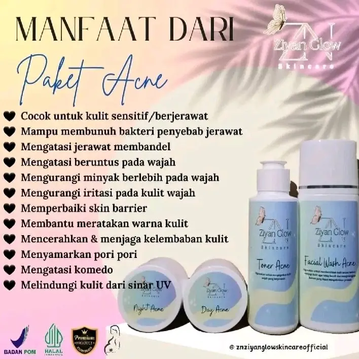 SKINCARE ZIYAN GLOW ORI BPOM Mencerahkan Perawatan Wajah