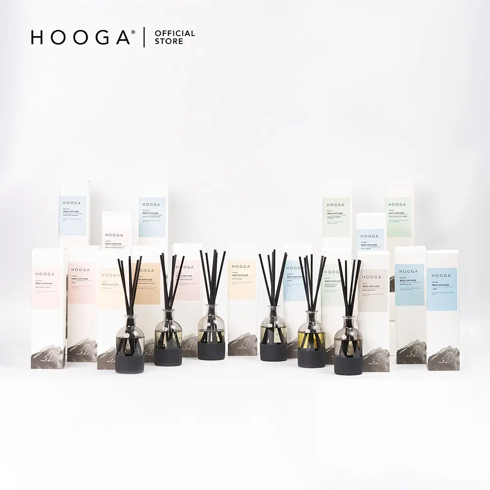 Hooga Reed Diffuser Black Series Glass Scented