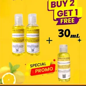 [Buy 2 Get 1 isi 30ml] Toner Lemon/Toner Glowing/Toner Pencuci Wajah Essence Aging Mencerahkan -Kering, Berminyak