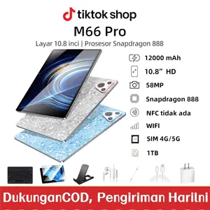 8{COD} 2025 Baru Tablet 5G M66 Pro 10,8 Inci Memori 16GB+1TB Snapdragon 888 Tablet Kantor Murah Belajar 120HZ Pengalaman Profesional Seperti PC Tablet Android Murah Tablet Hanzhong Kartu Layar Bluetooth Wifi. Jaringan 4G/5G