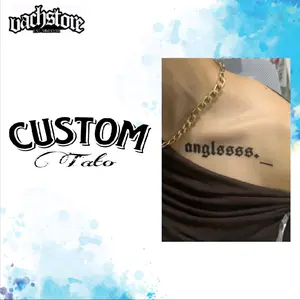Tato Temporer tulisan dan gambar Khusus Custom desain Jadi Temporary Tatto Tahan Seminggu