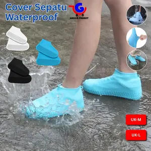 Cover Sepatu Sarung Pelindung Sepatu Karet Silikon Anti Air Jas Pelapis Latex Shoe Cover Waterproof