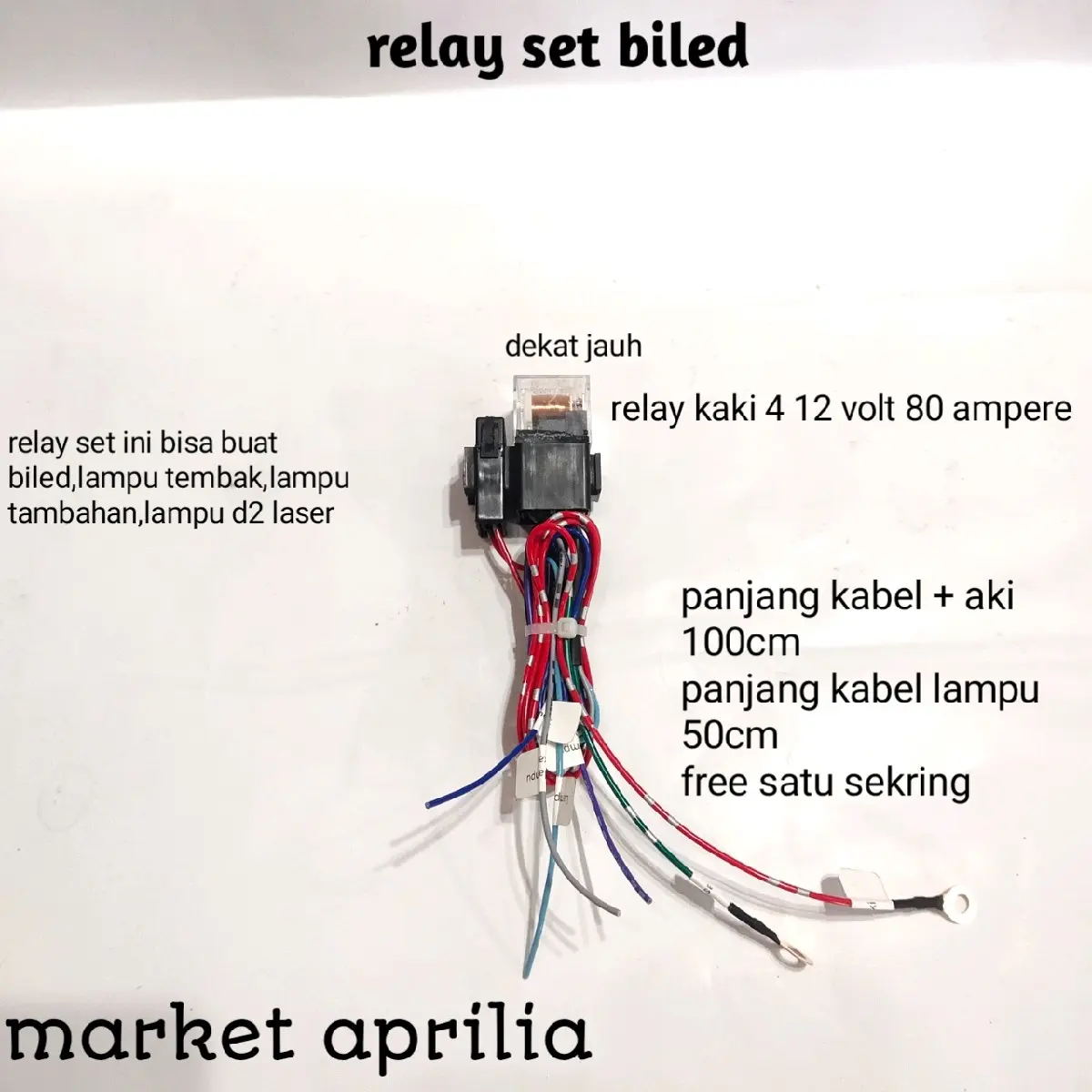paket relay dua mode high&low beam lampu biled,lampu tembak d2 laser  bisa untuk montor/mobil