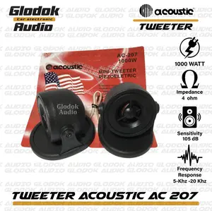 tweeter / Speaker Mobil Acoustic AC 207 Max 1000 Watts Sepasang Car