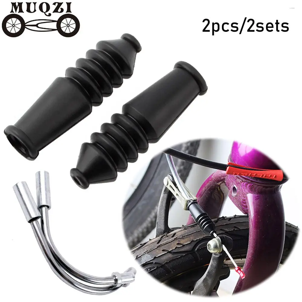 2pcs/2sets Outdoor Hose Brake Bicycle Parts Bend Tube Cable Guide V Brake Noodles Pipe Sleeves Protector