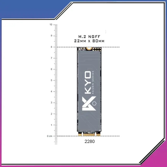 SSD KYO Kaizen M.2 SATA 2280 128GB + Instalasi OS & Driver Lengkap ssd nvme 1
