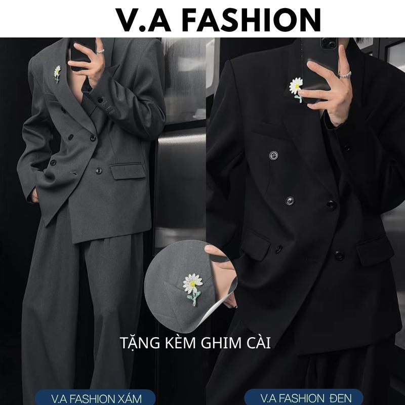   DEAL MỞ BÁN  COMBO 1 ÁO 1 QUẦN Vets blazer GD Chất Cotton Hàn Dày Dặn Phong Cách Trẻ Trung Năng Động Áo Quần Nam Nữ Thời Trang Độc Đáo 